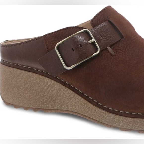 Dansko
Caia Nubuck Wedge Buckle Detail Clogs - Picture 5 of 6